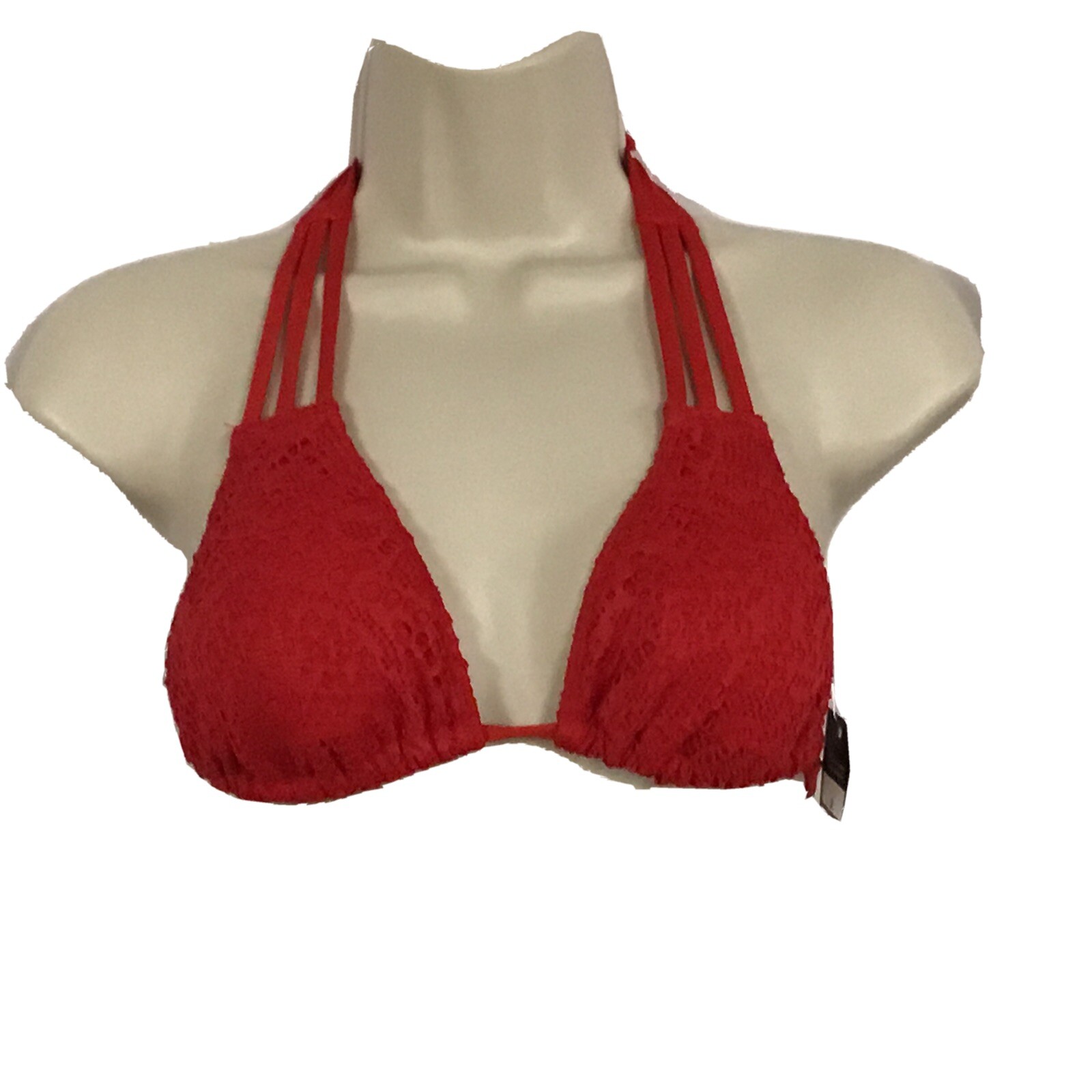 red crochet bikini top