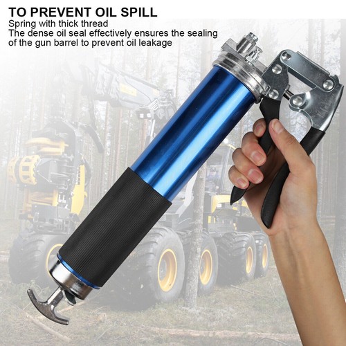 400CC Heavy Duty Manual Grease Gun Pistol Grip Flex Hose Lever-Action 7000PSI - Picture 2 of 11