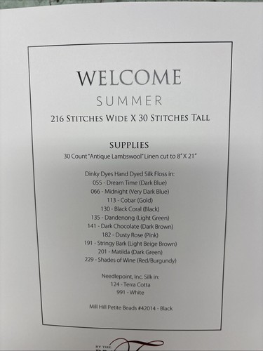 Welcome Summer - Il Filo Disegnato Nuovo Grafico Bandiera Uccellini Bacche Modello Foglietto - Foto 3 di 3