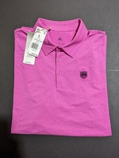 NWT MEN'S ADIDAS ULTIMATE 365 POLO, SIZE: L, COLOR: LUCID FUCHSIA MEL. M3