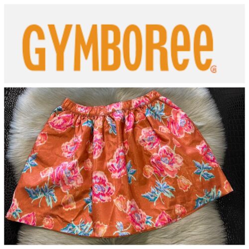 NWT Gymboree Girls Occasion Floral Metallic Orange Skirt Size 10/12 $44 NEW