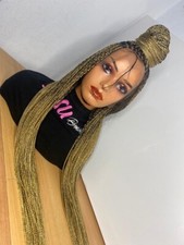 braided Knotless wig. Made on a lace frontal wig. Length 30inches. Ready To Ship