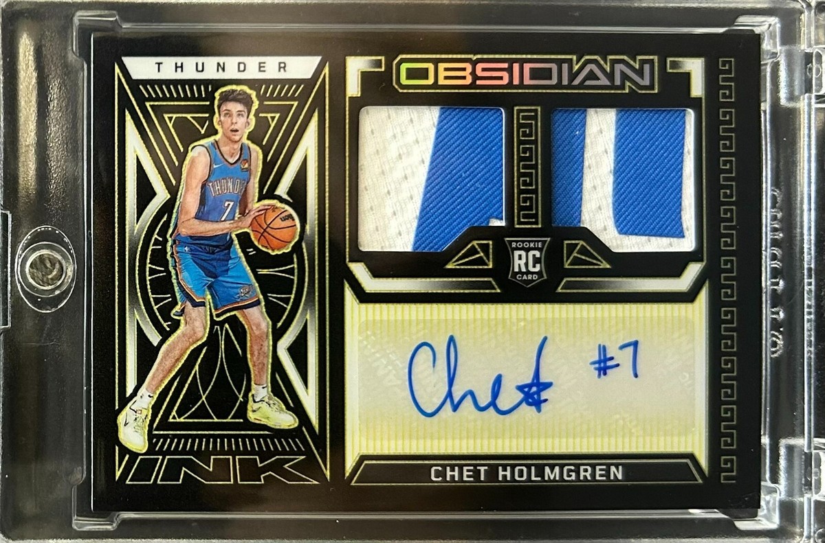 2022-23 Panini Obsidian Chet Holmgren Rookie Jersey Ink /10