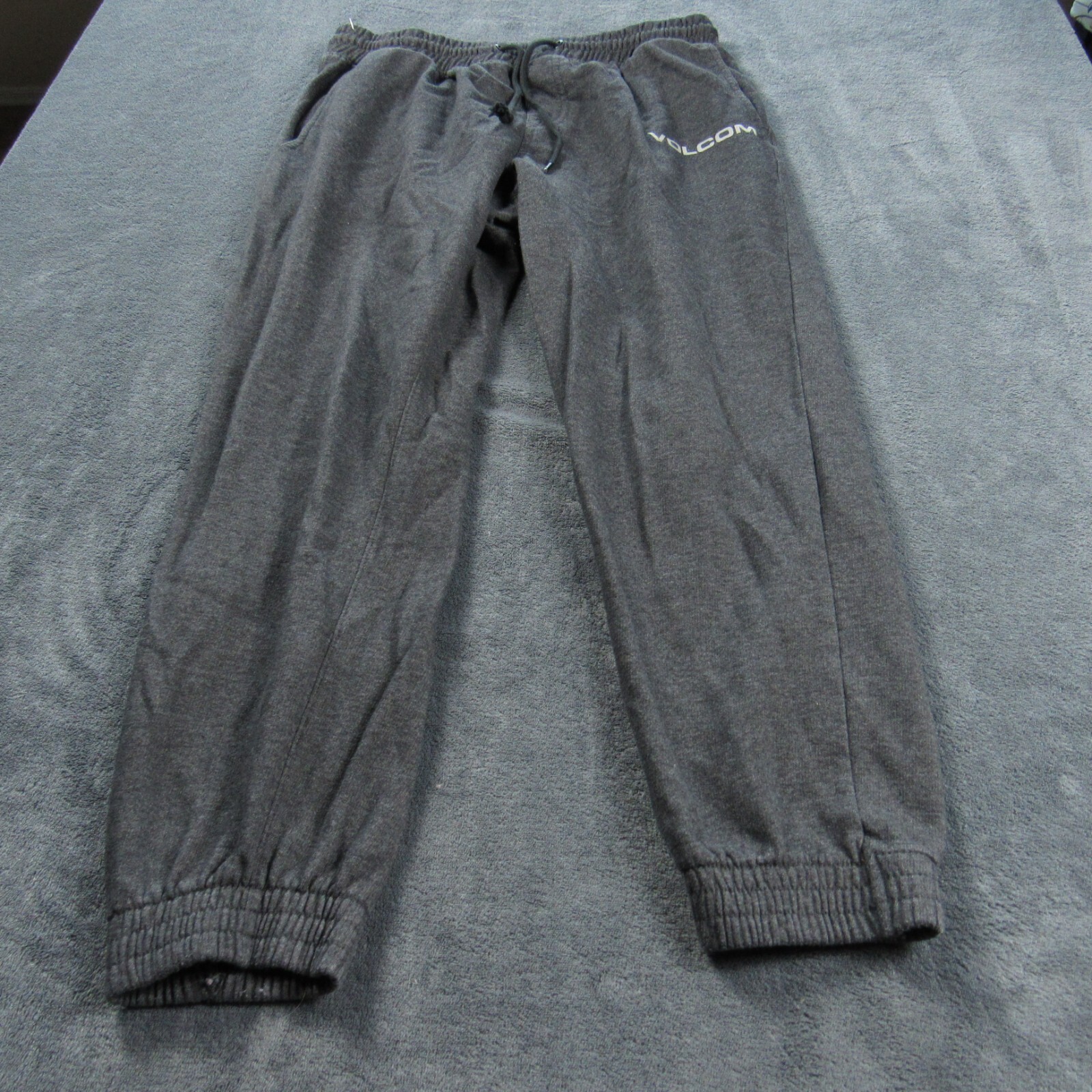 Volcom Pants Mens Large Gray Slim Fit Jogger Flat Front Flex Gym Casual Surf