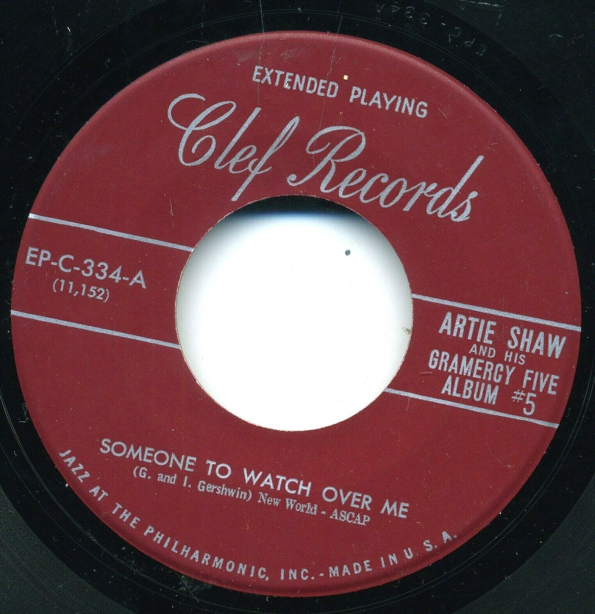 Artie Shaw and His Gramercy Five Album #5 45 EP PLAY TESTED