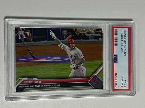 2023 TOPPS NOW #433 SHOHEI OHTANI 2HR NIGHT! 20HR/100K SEASON! ANGELS PSA 8 MVP
