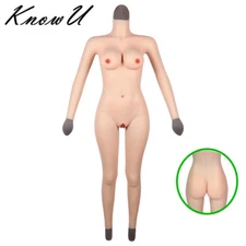 KnowU Silicone Breast Plate Forms Suit D Cup Fullbody Pants For Crossdressing