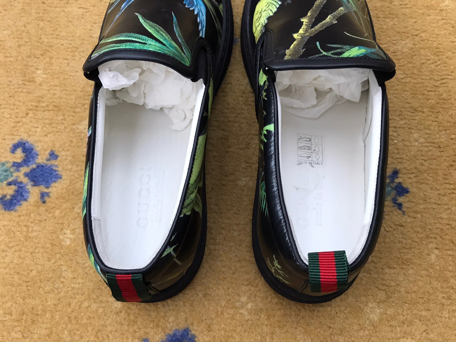 Gucci Trainer Sneaker Shoes Shanghai Tropical Web Green Red Mens US 7 UK 6.5 New thumbnail 9