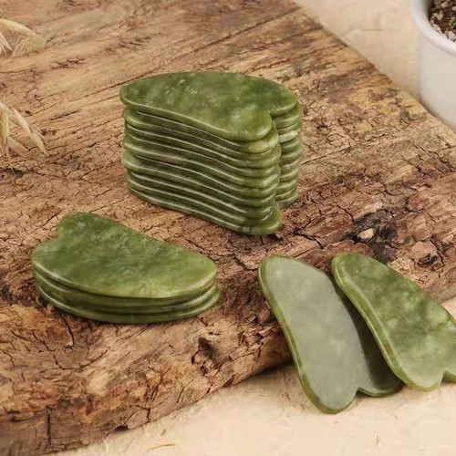 Natural Jade Stone Gua Sha Board Face Body Massager Roller Facial Scraper Beauty - Picture 28 of 40