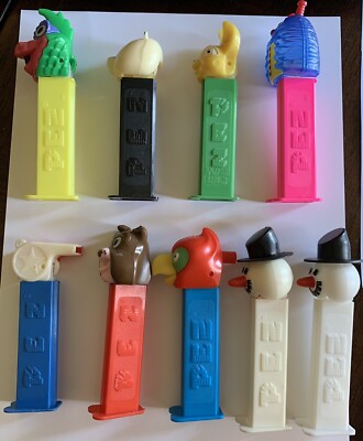 Vintage PEZ Lot of 9 Vintage PEZ Dispensers From Around The World