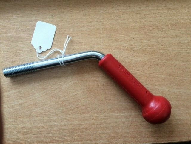 ALKO JOCKEY WHEEL CLAMP HANDLE EURO TYPE RED CARAVAN TRAILER 643100