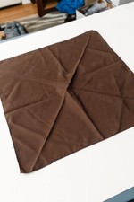 Scarf Brown polyester square made in USA 21"
