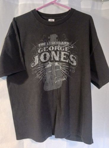 George Jones Black Men's T-shirt Size 2X
