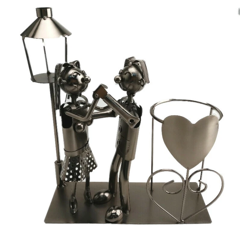 Laterne Flaschenhalter LIEBESPAAR Tanzpaar Hochzeit Herz Weinflaschenhalter