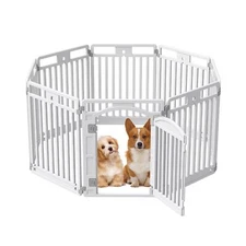 Pet Playpen with Door Dog Playpen Foldable Puppy Playpen for Puppies and Smal...