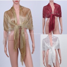 Plain Color Shiny Shimmer Glitter Sparkly Scarf Hijab Shawl Wrap Wedding