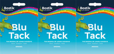 3x Bostik Blu Tack Original Reusable Removable Adhesive Putty Sticky Tack - Blue
