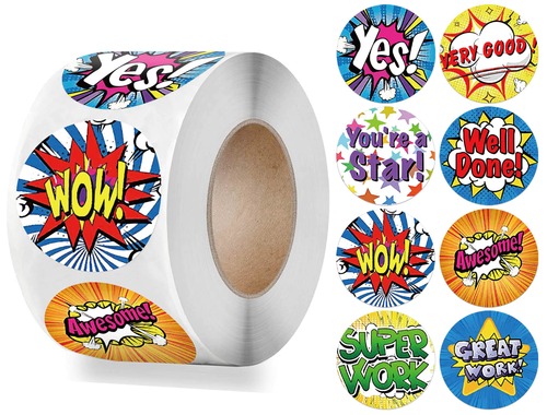 Kids Reward Stickers Teachers Parents Children Praise School Labels 25mm NEW UK - Picture 2 of 5