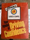 New ListingVintage 1950s/60s Chevrolet "OK" Used Cars Dealership double sided sign tabs 24"