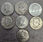 Lot Of 7 Silver Half Dollars 90% & 40 % With A Type 1 Silver Bicentennial Half.