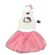 Hello Kitty x Forever 21 Adult Costume: Headband, Tank Top  Skirt Sz M/L NEW