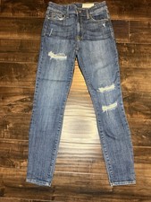 PISTOLA Aline High Rise Skinny Jeans Distressed Size 26 Made in USA Style P8417