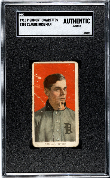 1910 Piedmont Cigarettes (T206) Rossman, Claude SGC A