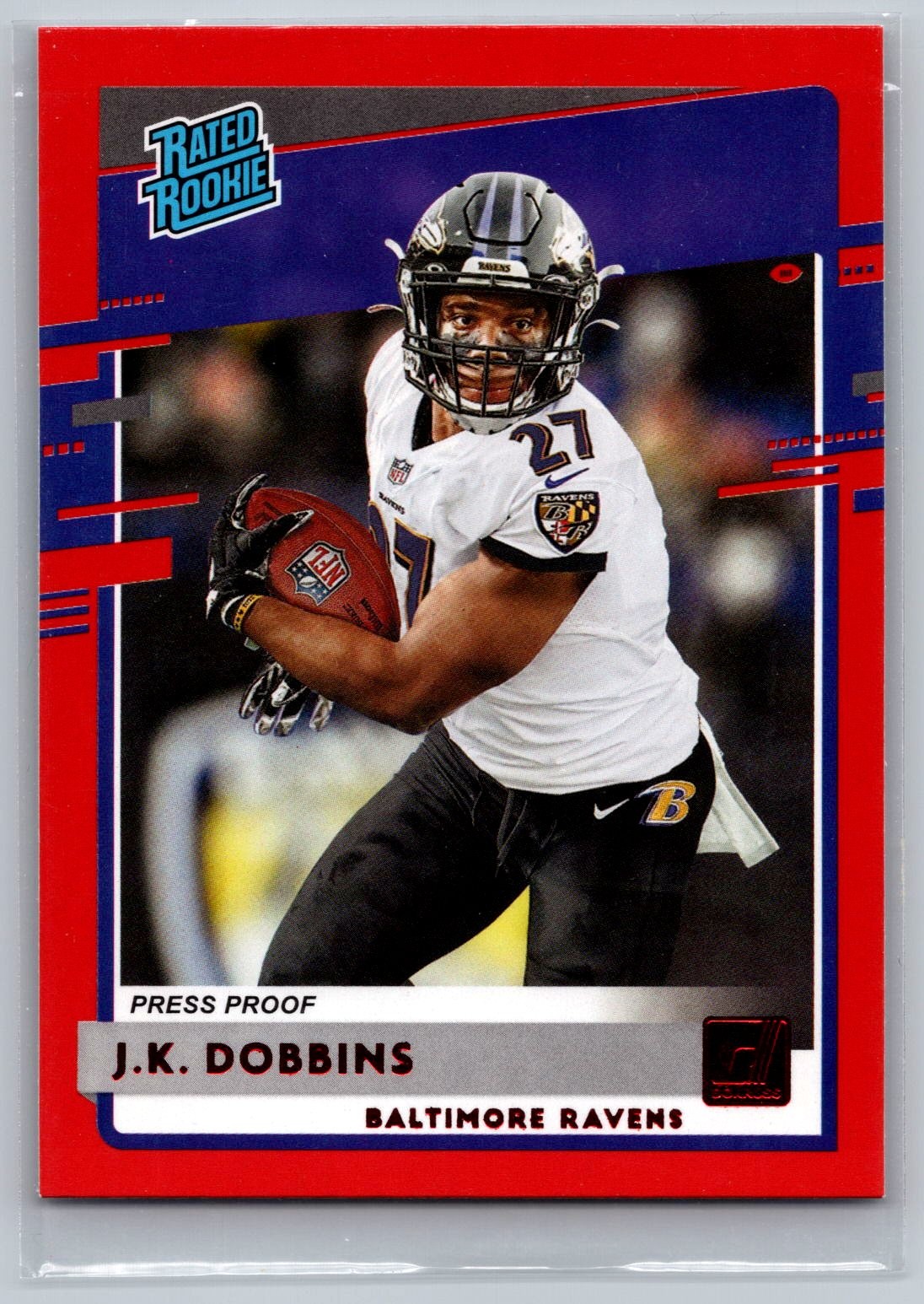 2020 Donruss #311 J.K. Dobbins Press Proof Red