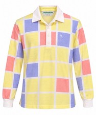 Vintage 1970s Grand Slam Munsingwear Polo Small Pastel Geometric Penguin Golf