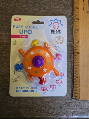 Push and Pull UFO Motor Skills Baby Toy New In Package  See All Pics And Descrip