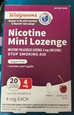 Walgreens Nicotine Mini Lozenge Cherry Ice Flavor 4mg 20 ct. Exp 11/26
