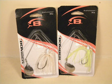 2 Bomber Bushwhacker Pearl White Chart 3/8 1/4 oz spinnerbait crankbait lure NIP