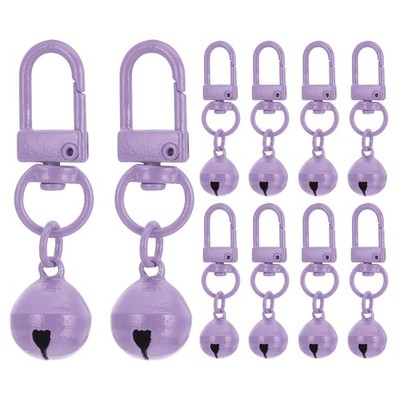20 PCS Dog Bell, Cat Bell Dog Collar Bell Small Pet Bells Keychain, Light Purple