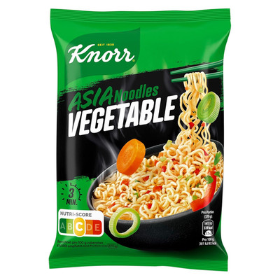 Knorr Asia Noodles Instant Nudeln Vegetable Schneller Asia Snack Fertig in Nur 3