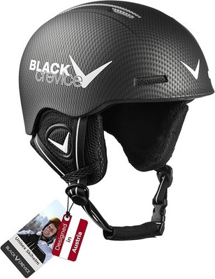 Black Crevice Kinder Skihelm Stubai, Gr. 52-54, Schwarz/Carbon