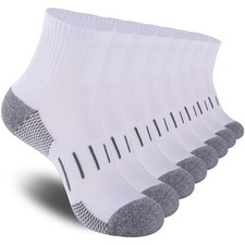 8 Pairs Mens Ankle Athletic Socks Quarter Cushion Moisture Wicking Running