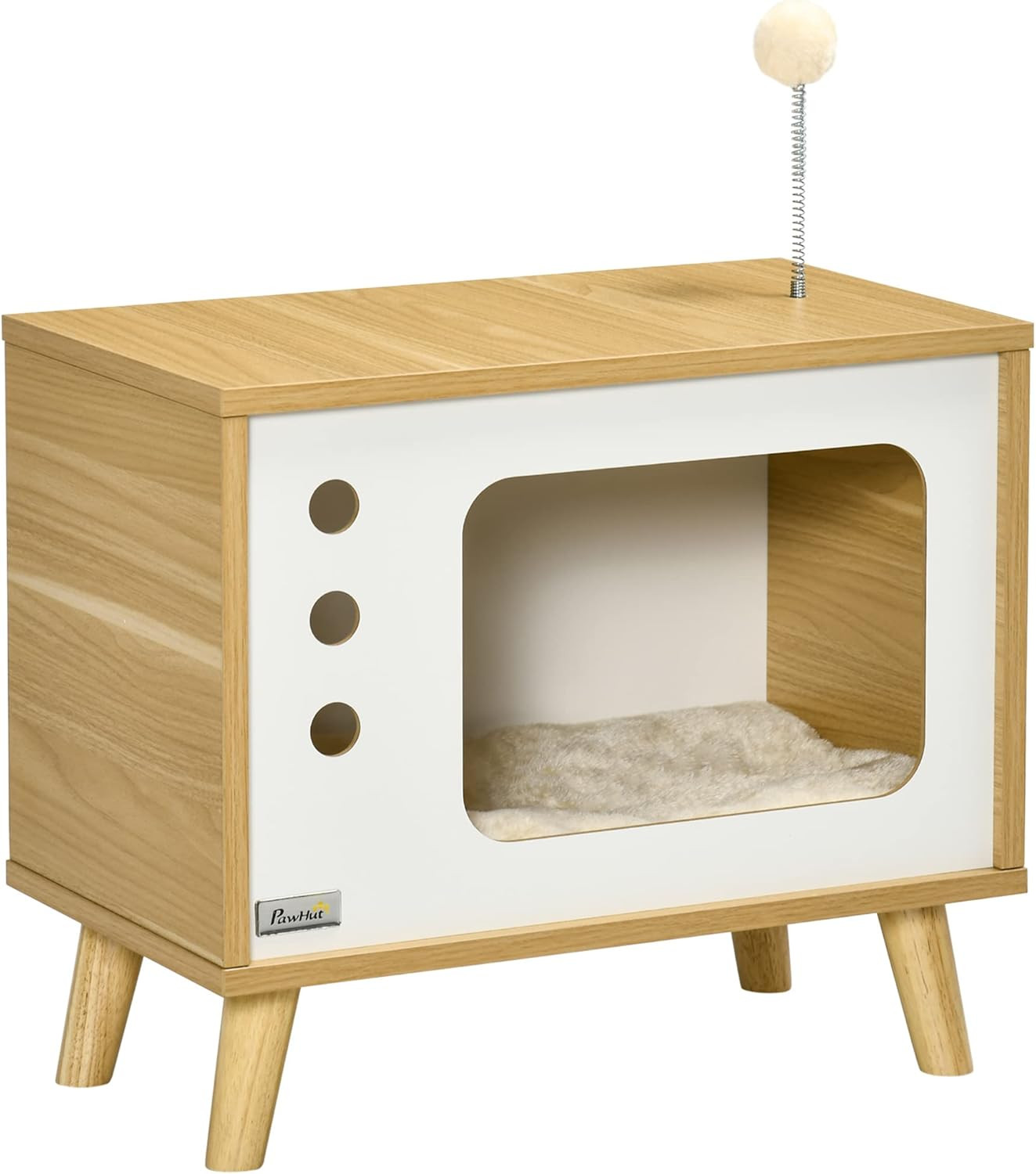 Mobile Cuccia Gatto Design TV - Arredo Gatti Moderno con Cuscino