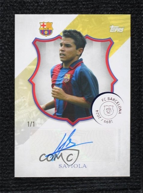 2024-25 Topps FC Barcelona 125th Anniversary Legacy Auto Gold 1/1 Javier Saviola