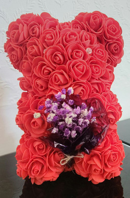 Schaumstoff Rose Teddybär