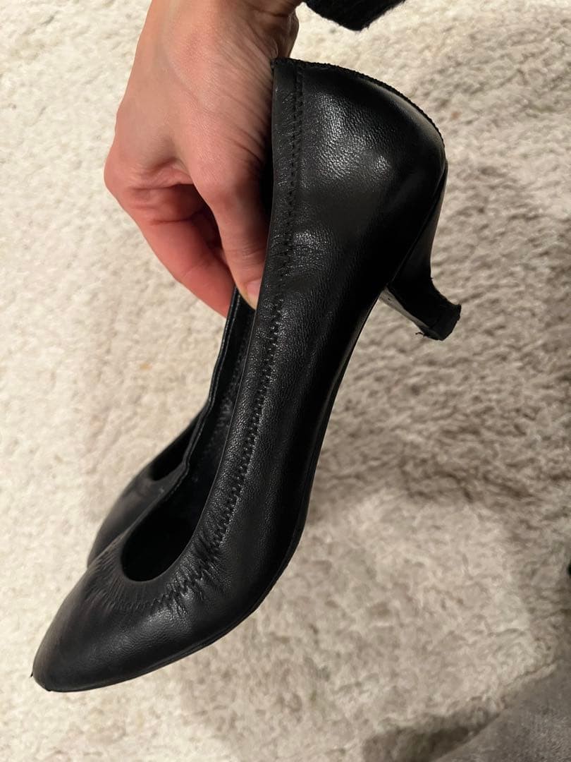 PRADA Women's Pumps Pointed Toe Size:36/JP:23 Leather Black 135155K Authentic thumbnail 8