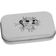 'Testa di suricato' Scatola di latta / immagazzinaggio con cerniera in metallo (TT035820)