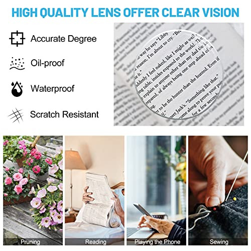 4 Pack Reading Glasses with Spring Hinges, Rectangle Readers for Clear*4 1.75 x - Picture 5 of 7