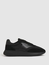 Reiss Mens Colour block Platform Trainers in Black
