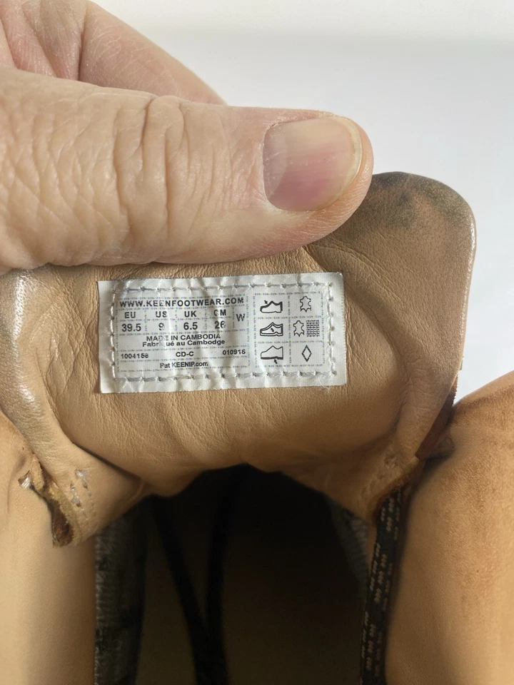 Mens KEEN Leather Boots Size 9 M Pyrenees Waterproof Hiking Hunting Brown EUC - Image 4 of 4