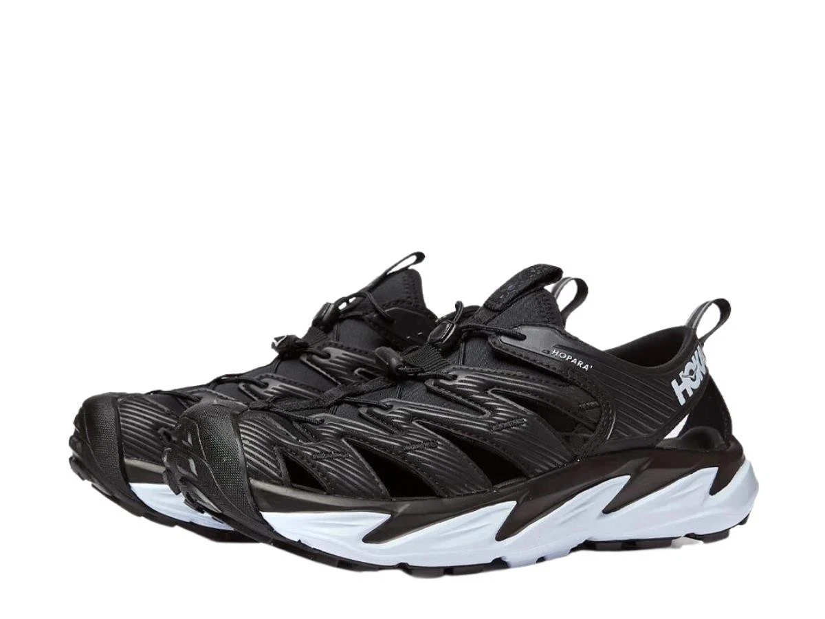 New Men's Hoka Hopara Hiking Trail Shoes Sandals Size 9-13 Black/White 1106534