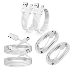 2x USB-C USB-Micro USB-iphone cavo di ricarica dati 1M per Samsung Galaxy Huawei 