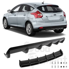 For Ford Focus Electric Hatch Gloss Car Rear Diffuser Bumper Lower Valance Lip