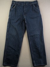 Carhartt FR Original Fit Carpenter Mens 34x31 Blue Jeans Workwear