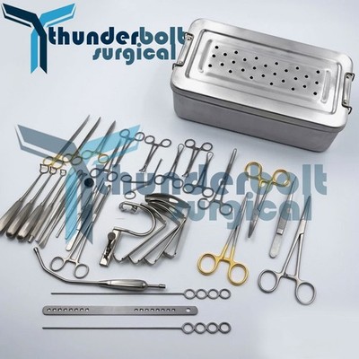 New Tonsillectomy and Adenoidectomy 30 pcs Set Surgical Instruments Kit with Box