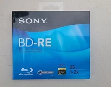 New Sony Full HD 1080 Recordable BD-R Blu-Ray Disc 25GB 1-2x Sealed BNR25RH